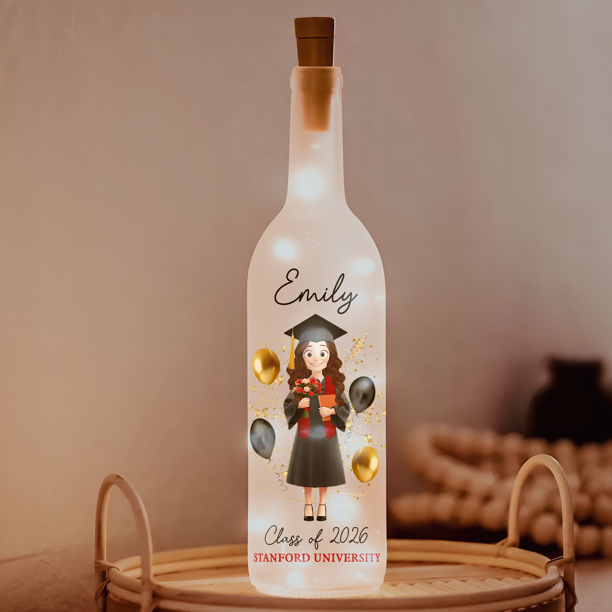 Take Pride In How Far You Come - Personalized Bottle Lamp