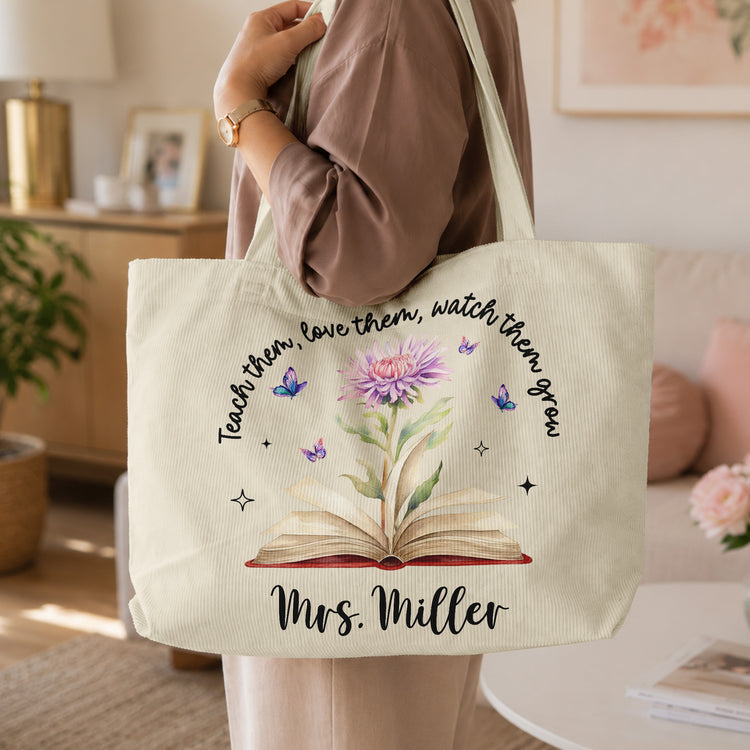 Teach-Them,-Love-Them,-Watch-Them-Grow-Birth-Month-Flower-Personalized-Tote-Bag-6