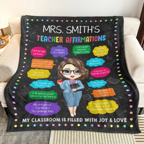 Teacher Affirmations - Teacher Appreciation Gift - Personalized Blanket