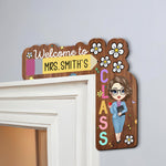 Teacher Back To School Classroom Decoration - Personalized Door Corner Wood Sign