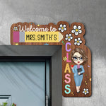 Teacher Back To School Classroom Decoration - Personalized Door Corner Wood Sign