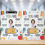 Teacher Back To School You Are Chosen Blessed Unique - Personalized Acrylic Clipboard