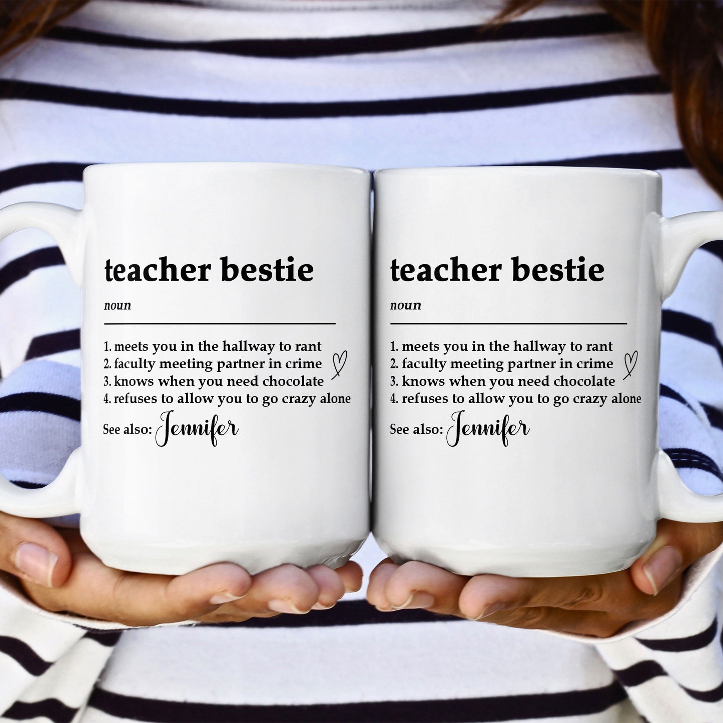 Teacher Bestie - Teacher Bestie Definition - Teacher Coworker - Personalized Mug