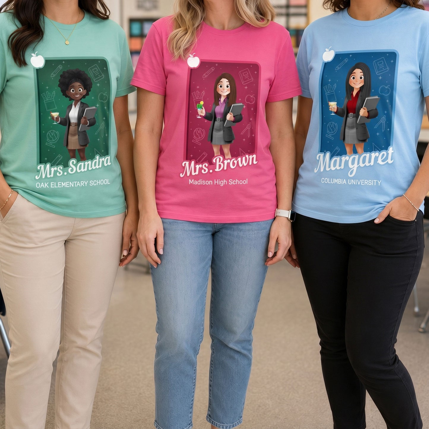 Teacher Cartoon Toy Box - Personalized Shirt