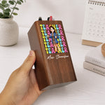 Teacher Cartoon Version - Personalized Pen Holder With Clock