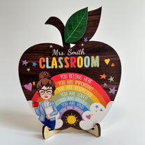 Teacher Classroom You Are Respected - Personalized 2 Layers Wooden Plaque