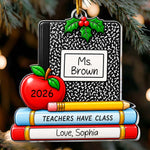 Teacher Composition Book Thank You Appreciation Gift - Personalized Ornament