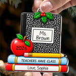 Teacher Composition Book Thank You Appreciation Gift - Personalized Ornament