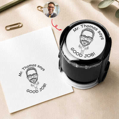 Teacher Face Good Job - Personalized Stamp