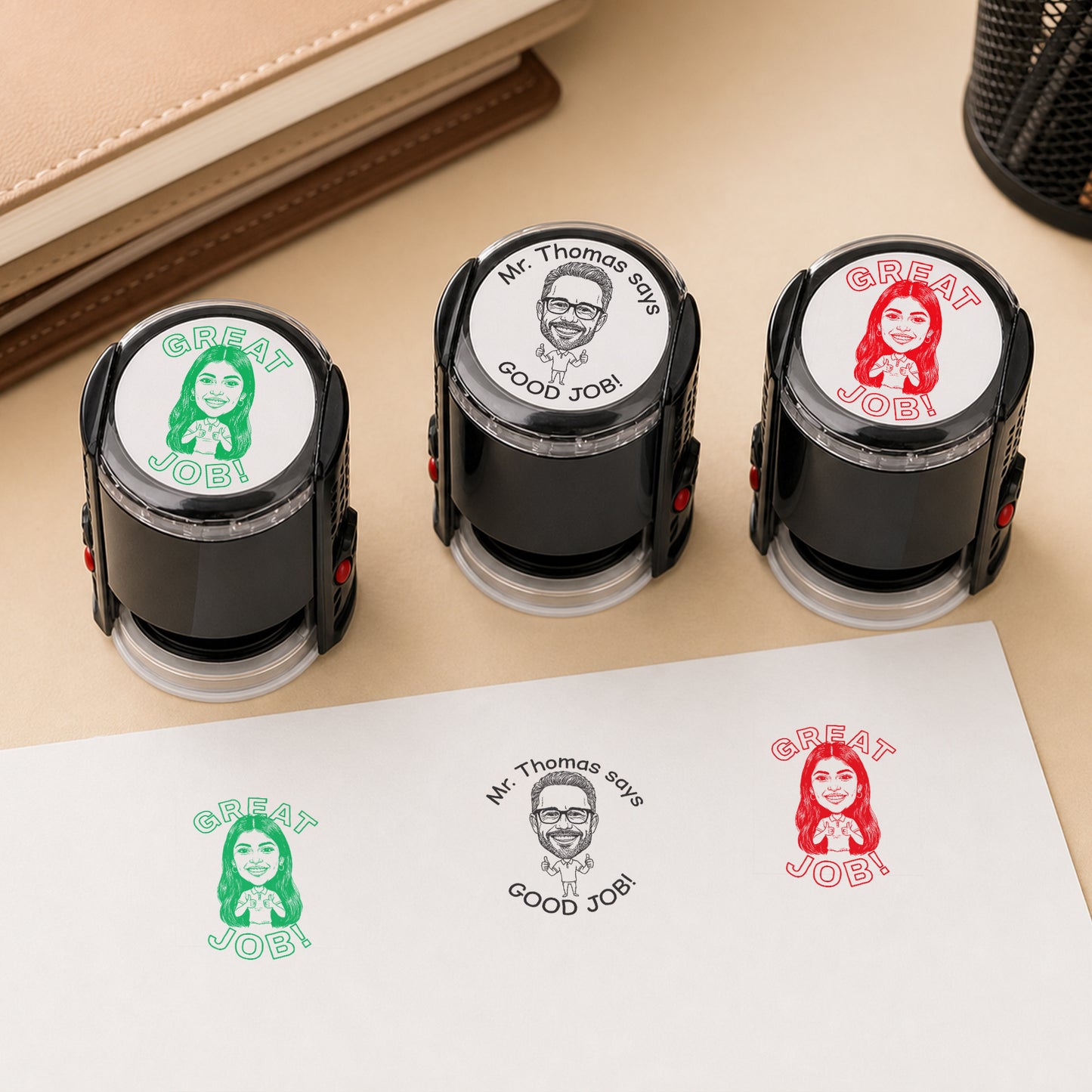 Teacher Face Good Job - Personalized Stamp