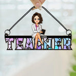 Teacher Gift Back To School Decor - Personalized Window Hanging Suncatcher Ornament