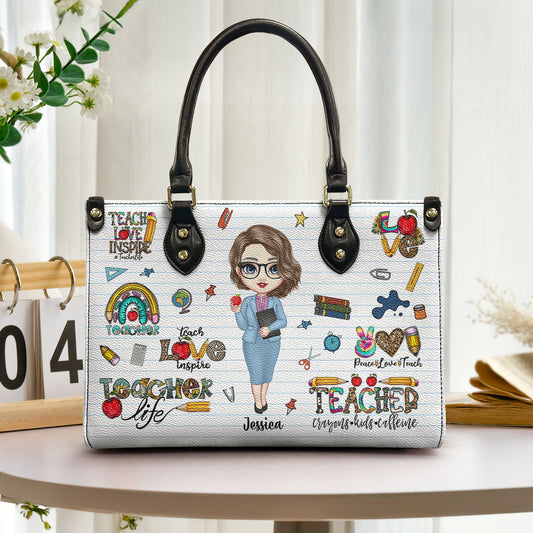 Teacher Life - Personalized Leather Bag