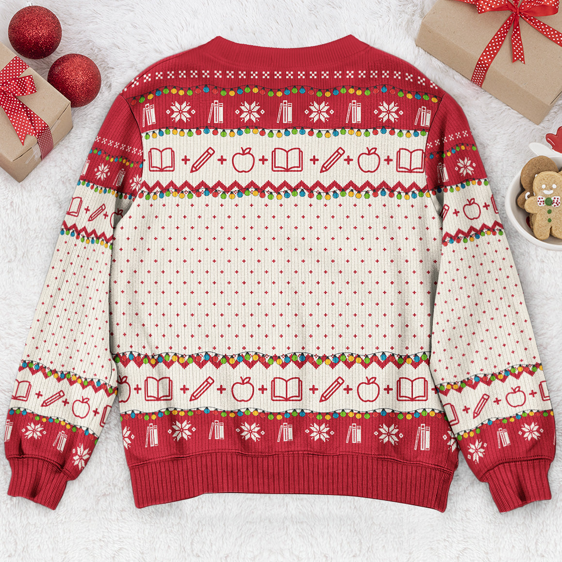 Teacher Of Smart Cookies - Teacher Christmas Gift - Personalized Ugly Sweater