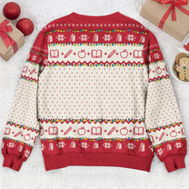 Teacher Of Smart Cookies - Teacher Christmas Gift - Personalized Ugly Sweater