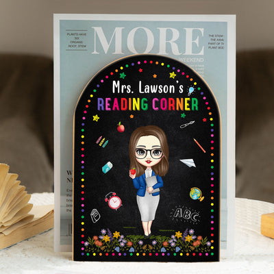 Teacher Reading Corner - Custom Wood Book Ends