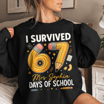 Teacher Survived 67 Days Of School - Personalized Shirt