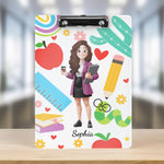 Teacher Back To School Gift Boho Flower Custom - Personalized Acrylic Clipboard