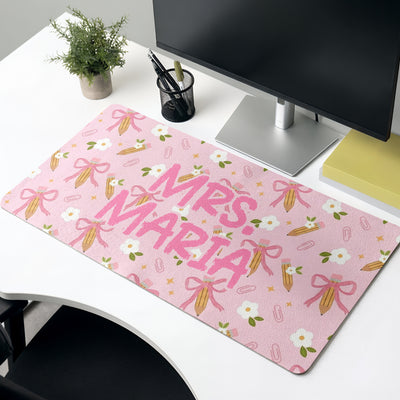Teacher Appreciation Custom Teacher Name, Back To School Teacher Gift - Personalized Desk Mat