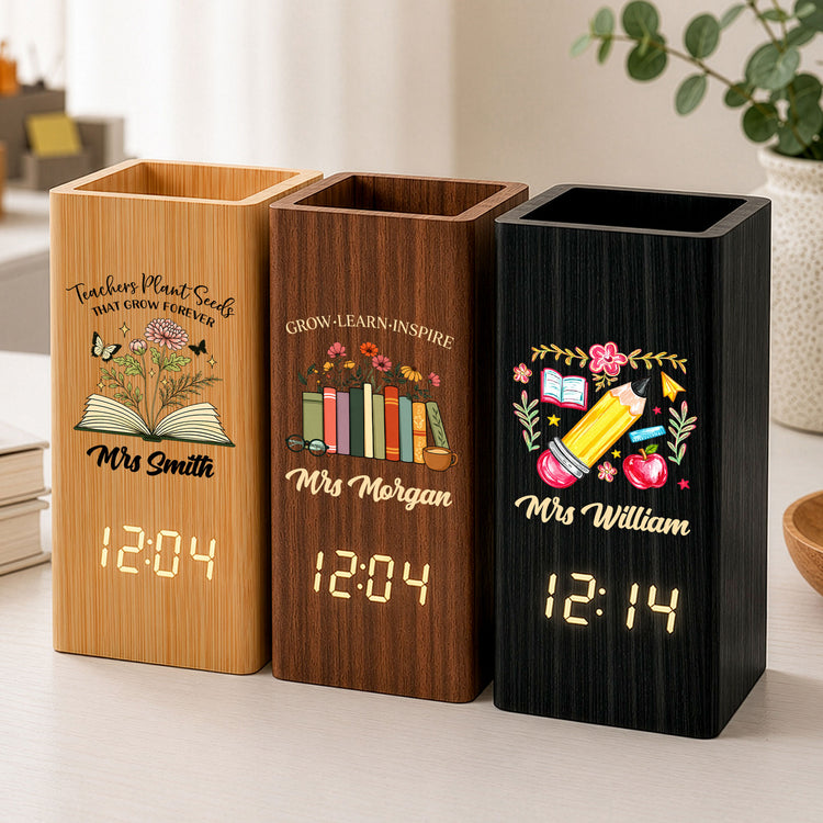 Teacher-Appreciation-Gift-Personalized-Pen-Holder-With-Clock-2