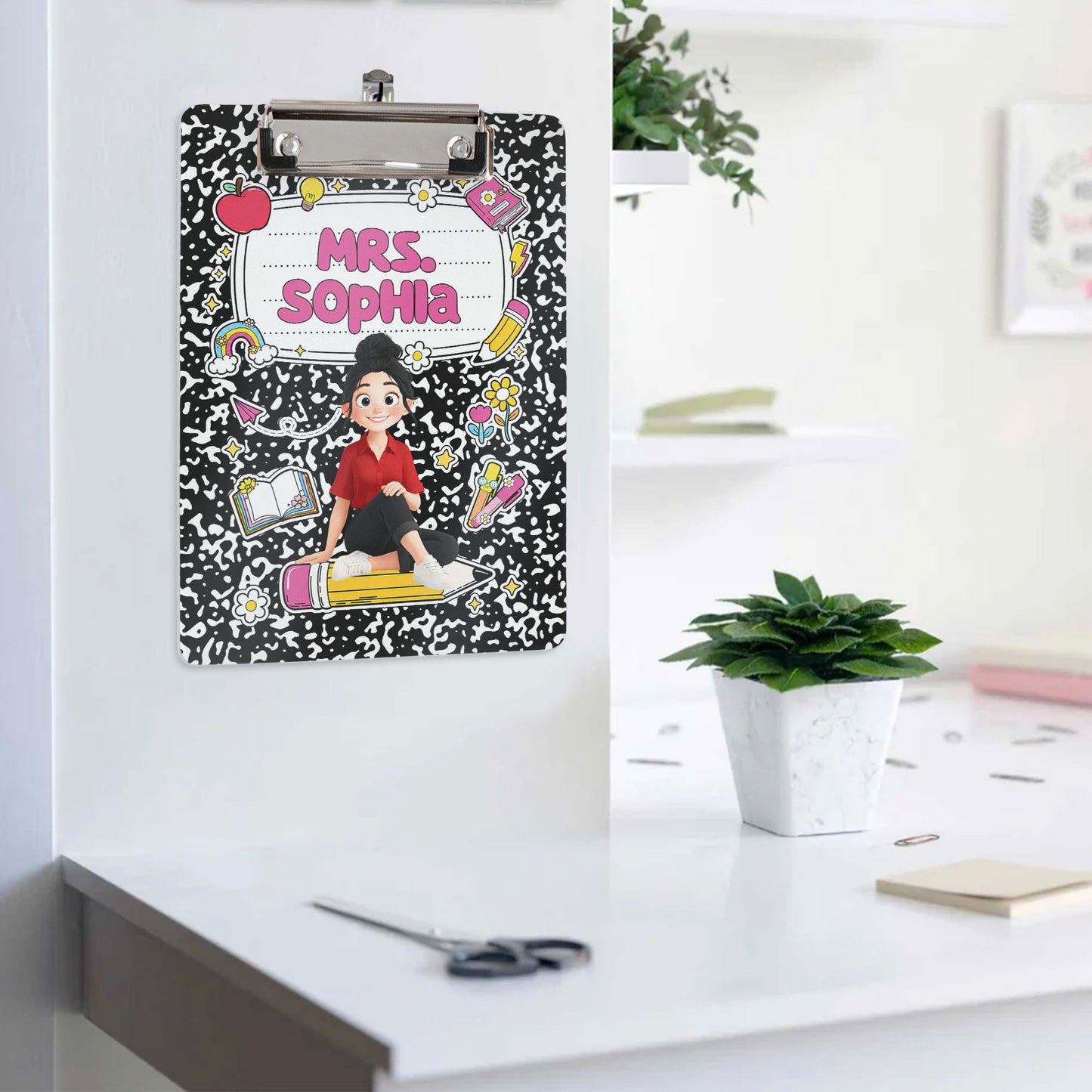 Teacher-Cartoon-Composition-Book-Personalized-Clipboard-5
