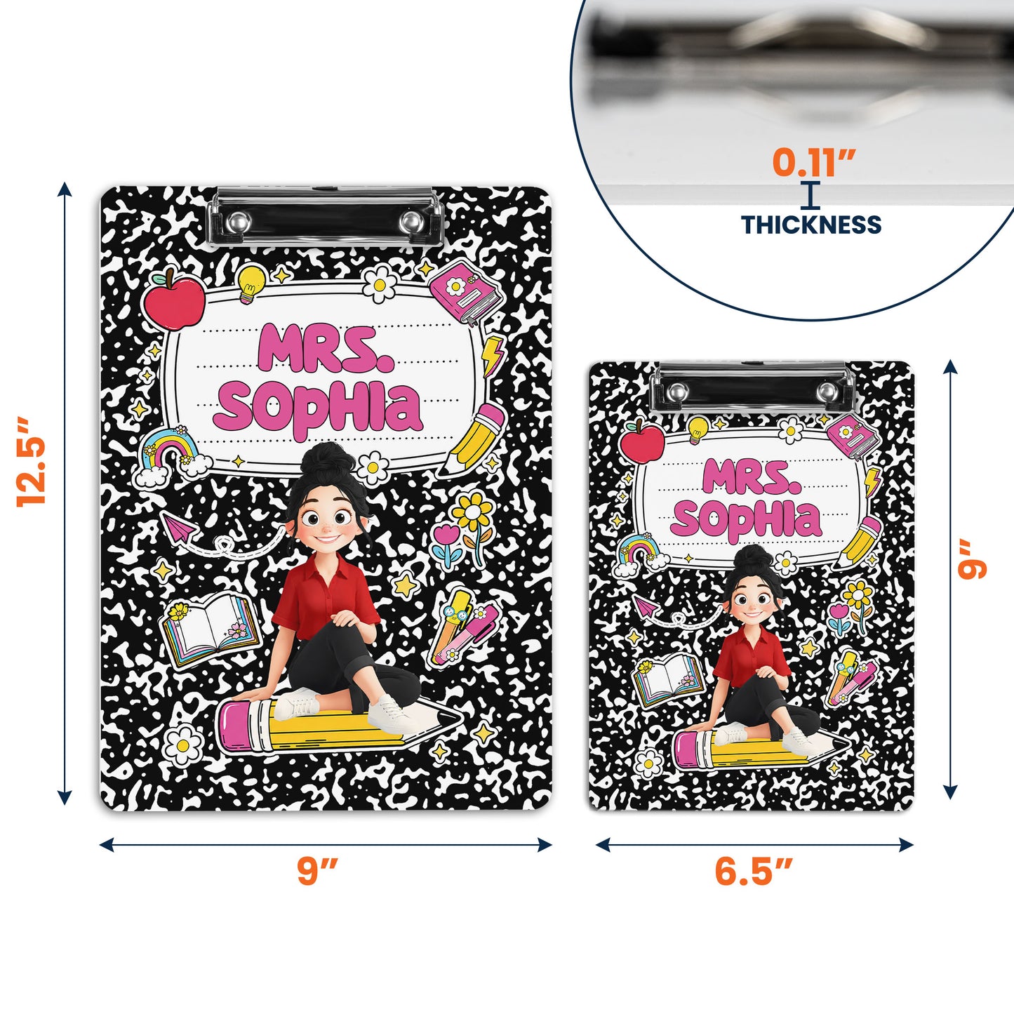 Teacher-Cartoon-Composition-Book-Personalized-Clipboard-8