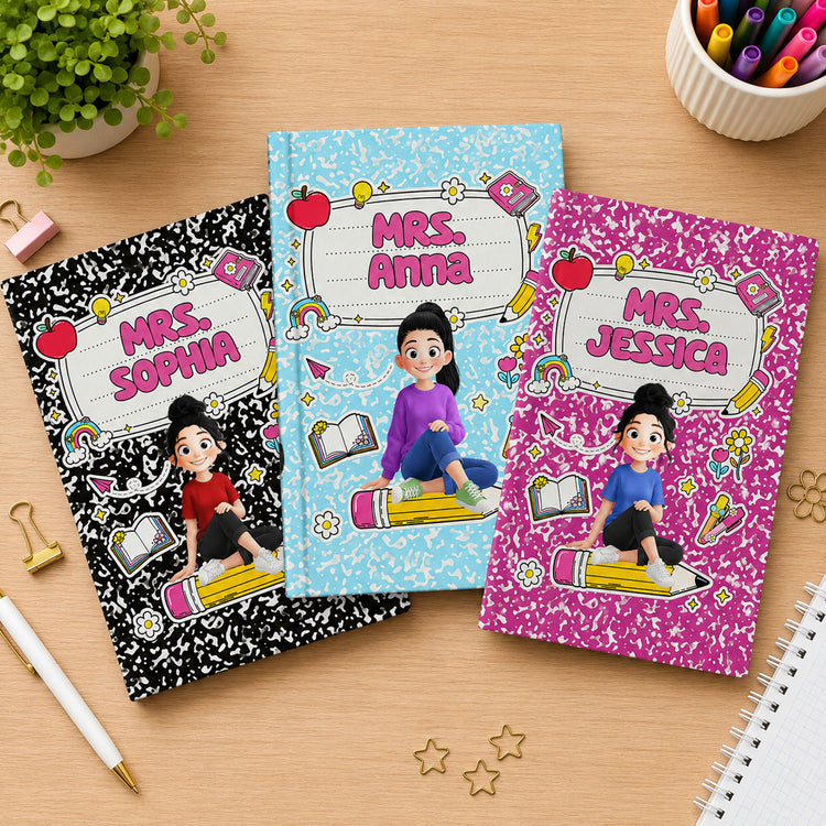 Teacher-Cartoon-Composition-Book-Personalized-Journal-1