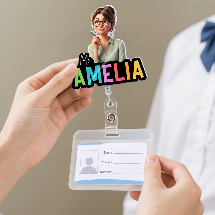 Teacher-Cartoon-Version-Personalized-Acrylic-Badge-Reel2