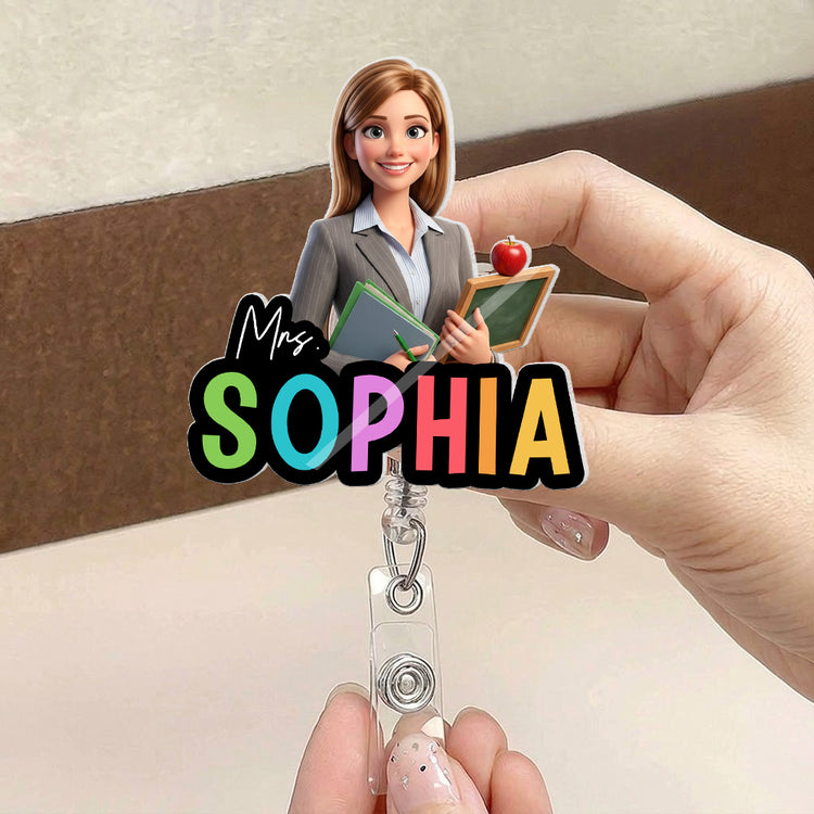 Teacher-Cartoon-Version-Personalized-Acrylic-Badge-Reel3