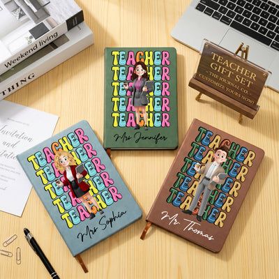 Teacher Cartoon Version - Personalized Journal