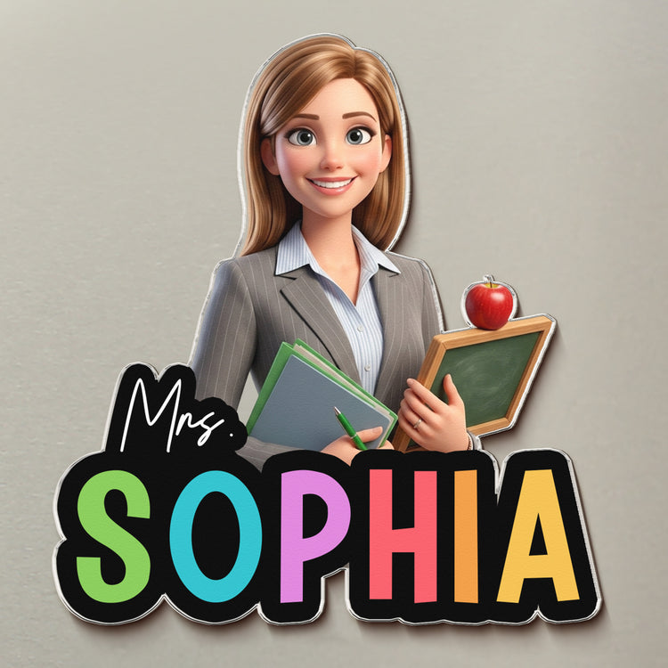 Teacher-Cartoon-Version-Personalized-Magnet3