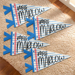 Teacher-Custom Name Classroom Decor - Personalized Pennant 1
