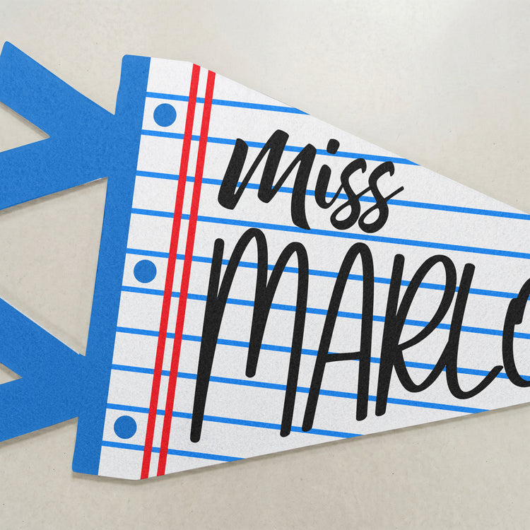 Teacher-Custom Name Classroom Decor - Personalized Pennant 4