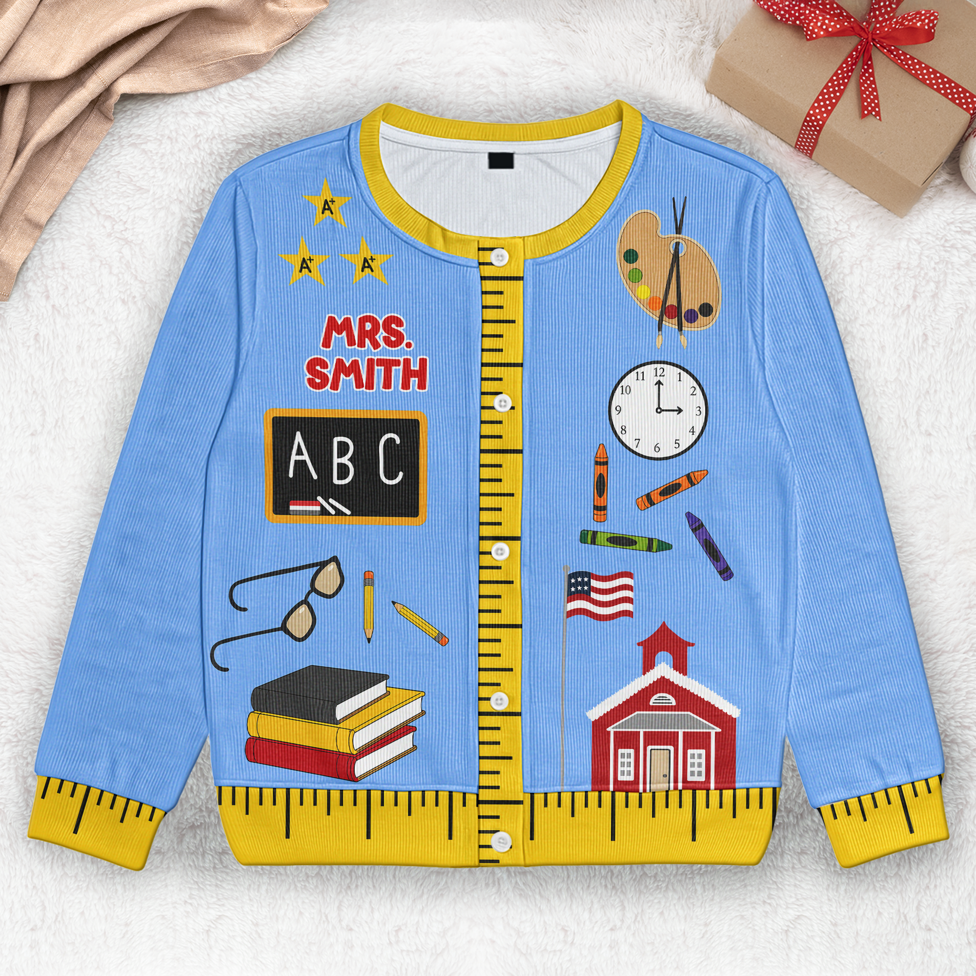 Teacher-Funny-Pattern-Personalized-Cardigan-2
