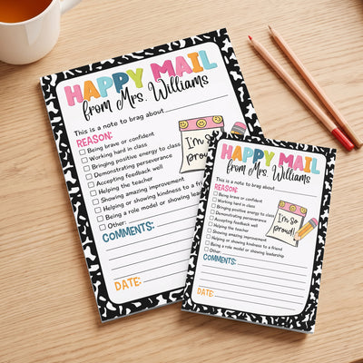Teacher Happy Mail - Personalized Notepad