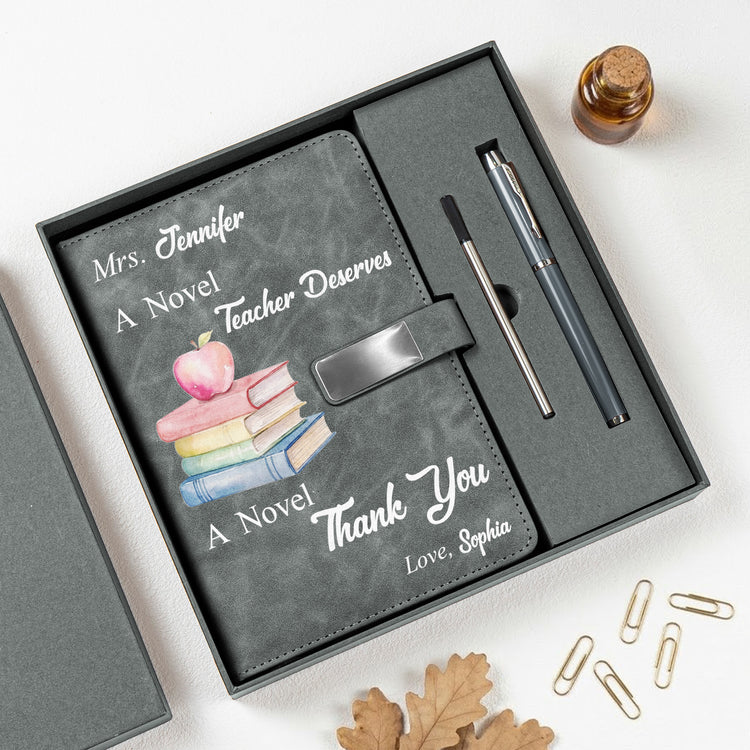 Teacher-Thank You End Of Year Appreciation Gift - Personalized Notebook Set 5