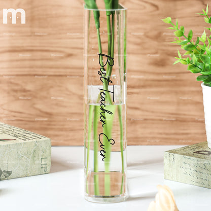 Teachers Plant Seeds That Grow Forever - Personalized Acrylic Book Vase