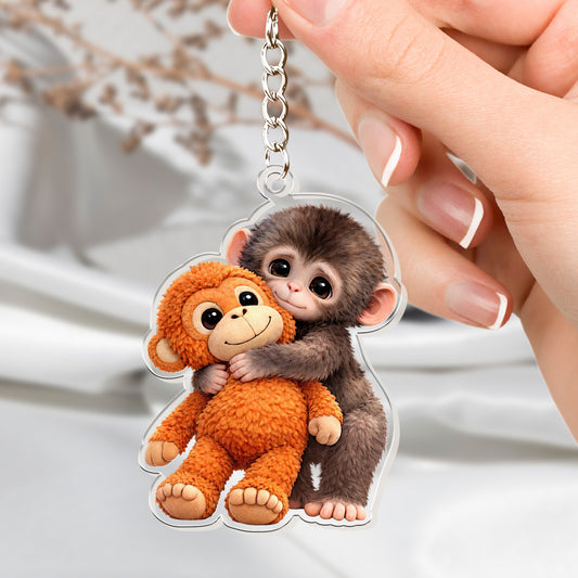Team-Punch,-Punch-The-Abandoned-Baby-Monkey,-Punch-Support-Keychain-1