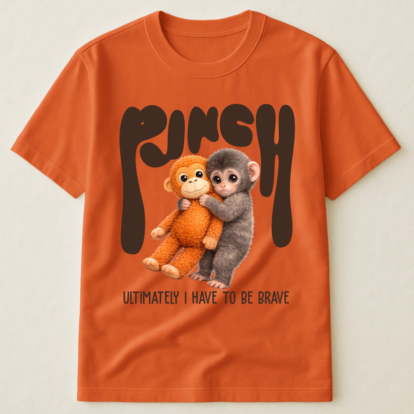 Team-Punch-Ultimately-I-Have-To-Be-Brave-Punch-Monkey-Lovers,-Animal-Support,-Peace-Lovers-Shirt-1