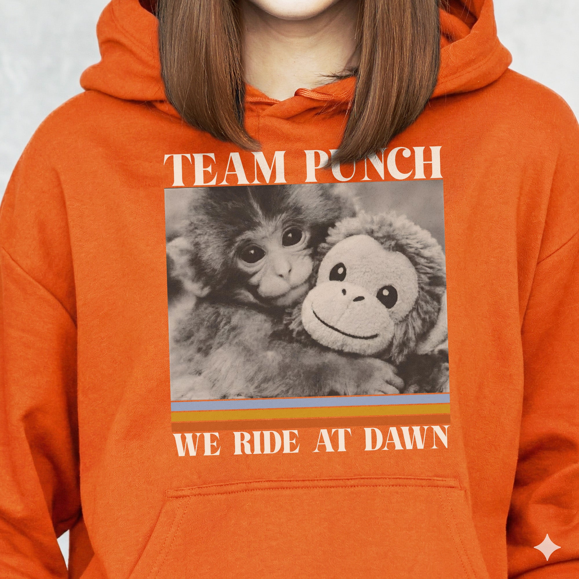 Team-Punch-We-Ride-At-Dawn-Punch-Monkey-Lovers,-Animal-Support,-Peace-Lovers-Shirt-4