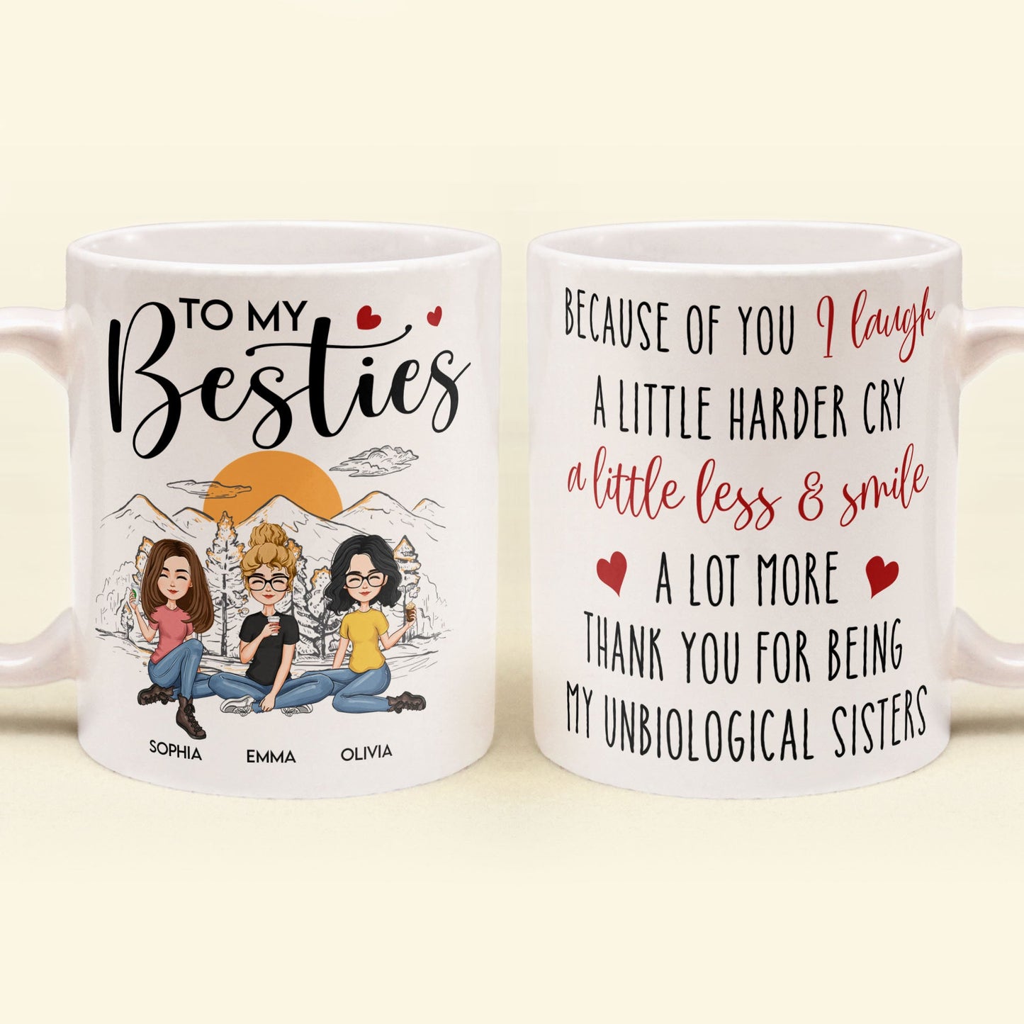 Thank For Being My Unbiological Sister - Personalized Mug