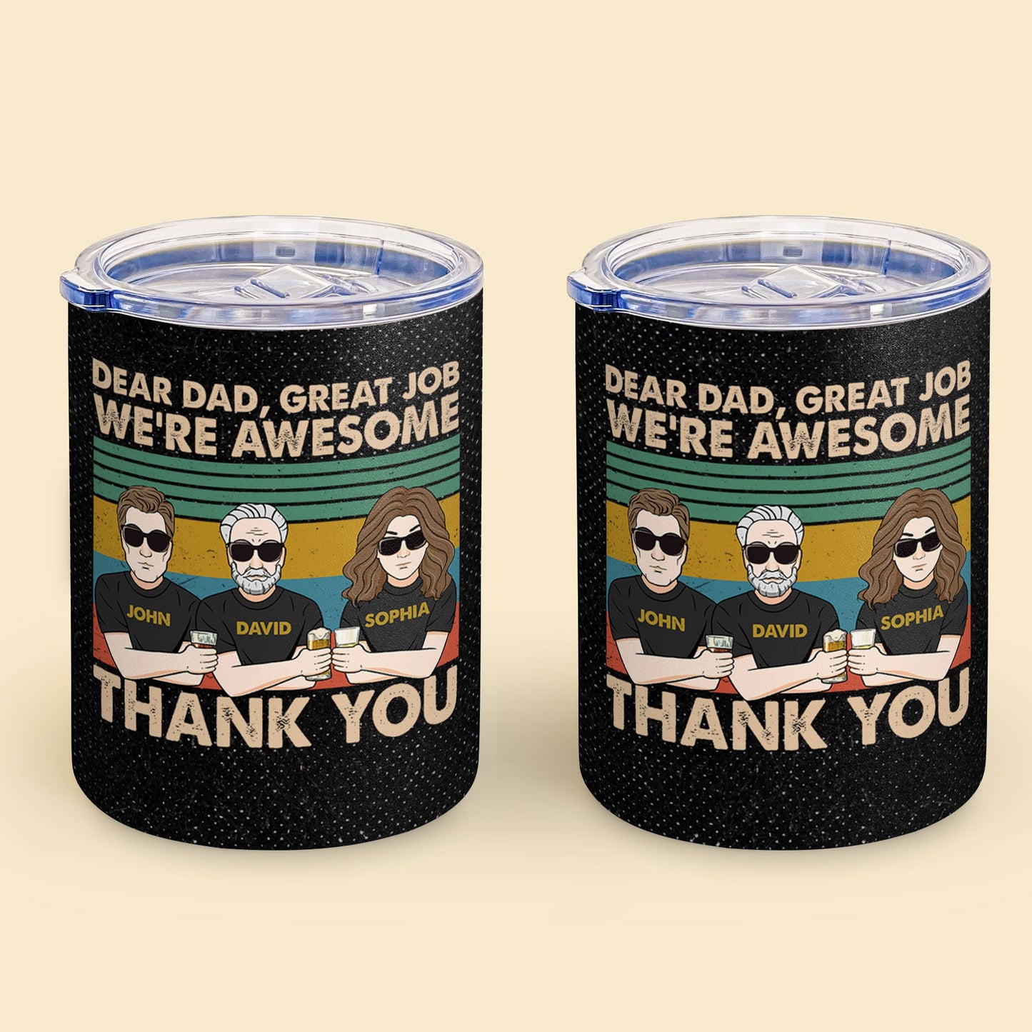 Thank You Dad - We're Awesome - Personalized 10oz Lowball Tumbler