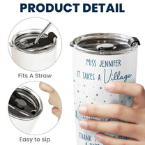 Thank You Exchange Gift For Team, Employee Appreciation It Takes A Village - Personalized Tumbler Cup