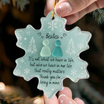 Thank You For Being In Mine 2D Flat Snowflake - Acrylic Ornament