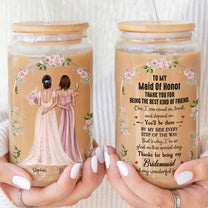 Thank You For Being My Bridesmaid - Personalized Clear Glass Cup