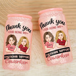 Thank You For Being My Emotional Support Coworker - Personalized Shimmer Glass Can