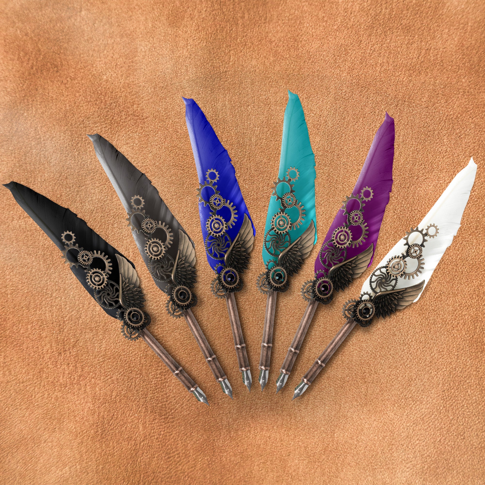 Thank You For Being My Unbiological Sister - Feather Pen Set With Custom Card