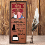 Thank You For Being My Unbiological Sister - Feather Pen Set With Custom Card