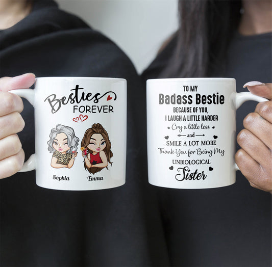 Thank You For Being My Unbiological Sister - Personalized Mug