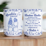Thank You For Being My Unbiological Sister Toile De Jouy Besties - Personalized Mug