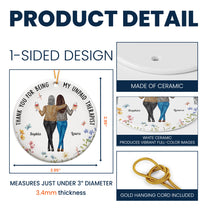 Thank You For Being My Unpaid Therapist Friend Ornament - Personalized Ceramic Ornament